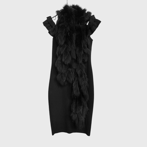 ZARA TRAFALUC OFF THE SHOULDER BODYCON MIDI DRESS - Picture 8 of 14